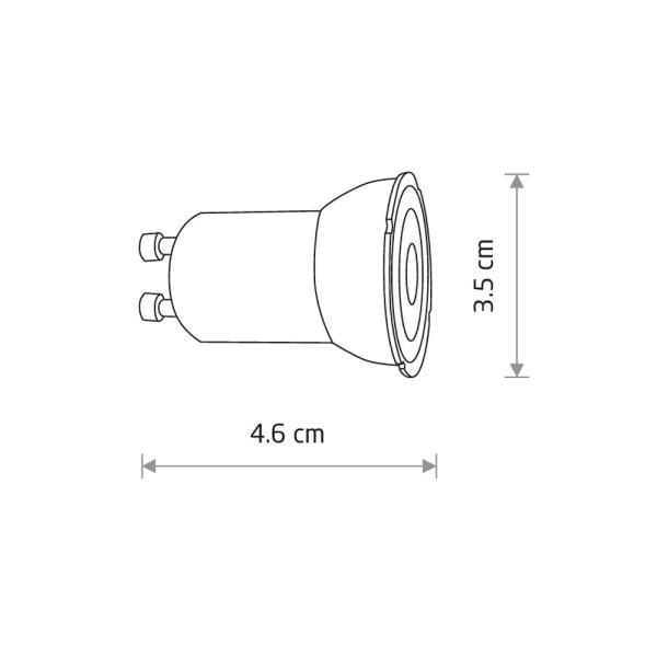 Світлодіодна лампочка Nowodvorski 10231 Bulb LED GU10 R35 1x4W 4000K 400Lm IP20 біла - фото №1