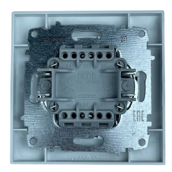 Выключатель EL-BI VEGA белый матовый звонок ( 510-016200-207 ) - фото №1