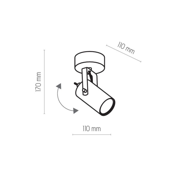 Светильник поворотный, спот TK Lighting 6500 Redo GU10 1x10W IP20 черный - фото №4
