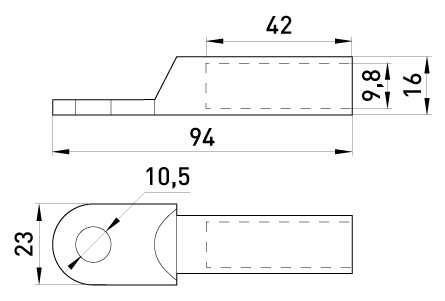 Алюминиевый кабельный наконечник E.Next e.end.stand.a.50 (s020005) - фото №1