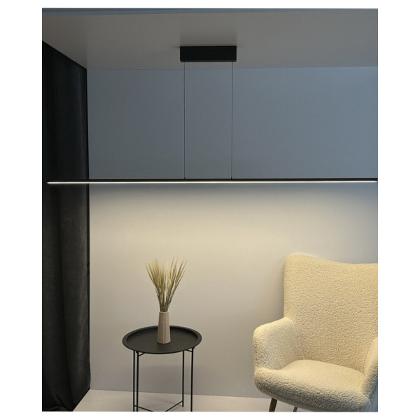 Подвесной светильник, люстра Nowodvorski 10365 Bar LED L 1x40W 3000K 2200Lm IP20 черный - фото №1