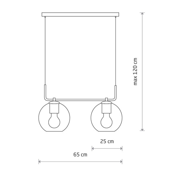 Подвесной светильник, люстра Nowodvorski 9363 Monaco E27 2x25W IP20 черный - фото №2