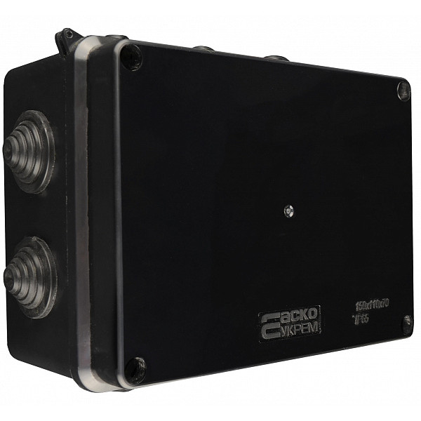 Розподільча коробка Аско-Укрем UAtmo Jet Black 150*110*70