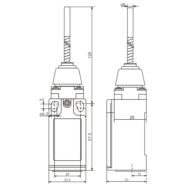 Кінцевий вимикач Promfactor FLS15M413P66 - фото №1