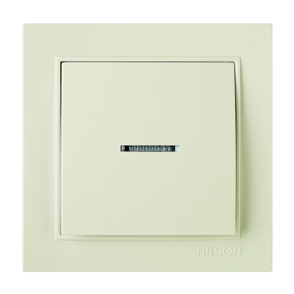 Вимикач Nilson Thor кремовий 1кл з пвдсвіткою ( 27121002 )