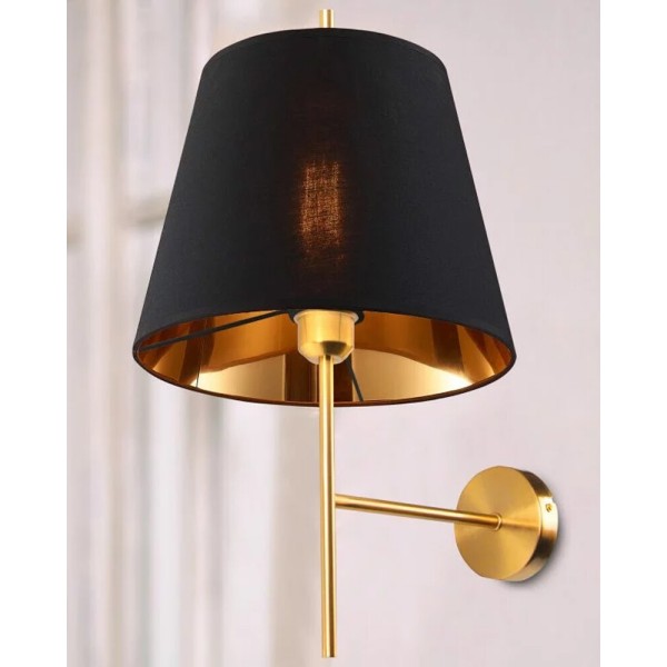 Бра, настінний світильник Goldlux 325839 Elena E27 1x20W IP20 чорний - фото №1