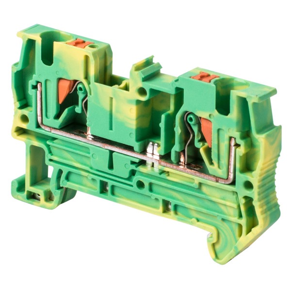Наборная клеммная колодка заземления E.Next e.tc.z.din.spring.4 на DIN-рейке (s070014)