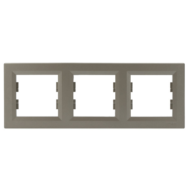 Рамка тройная бронза Asfora, EPH5800369