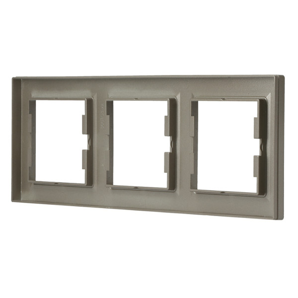 Рамка тройная бронза Asfora, EPH5800369 - фото №3