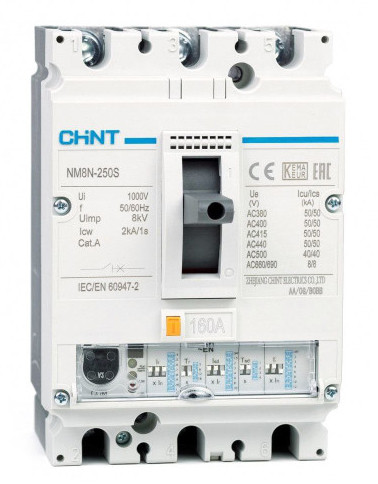 Силовой автомат Chint NM8N-250S EN 160 3P
