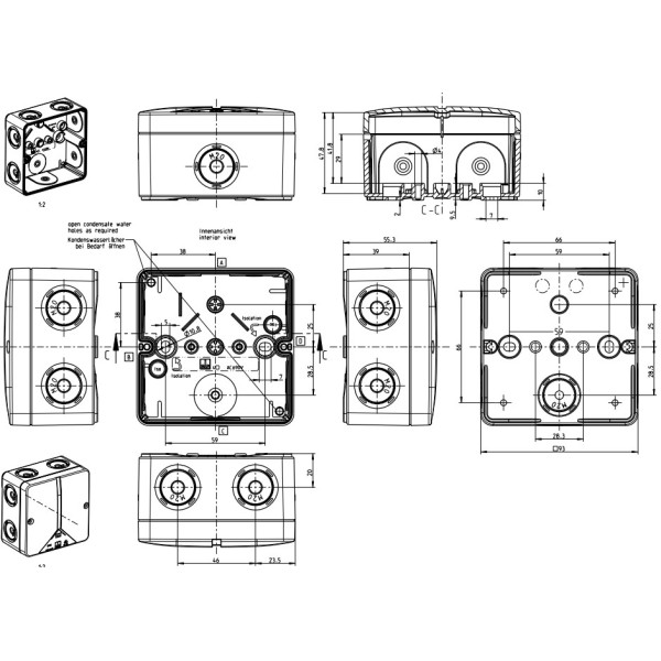Вологозахищена розвідна коробка Spelsberg Abox-i 040-L (sp49090401) IP65 - фото №12