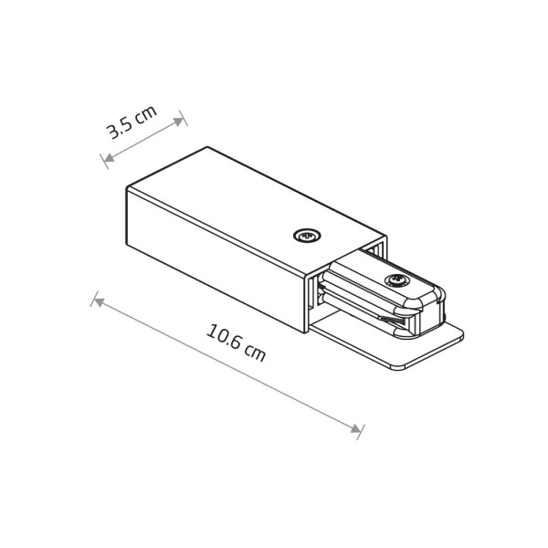 Токоввід Nowodvorski 9463 Profile Power End Cap IP20 чорний - фото №1