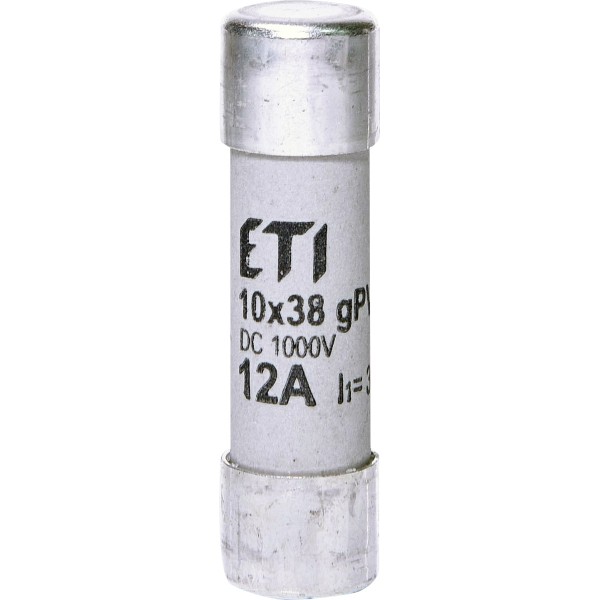 Запобіжник ETI 002625077 CH 10x38 gPV 12A 1000V (30kA)