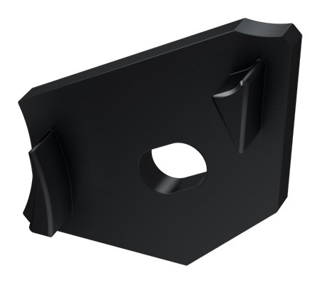Заглушка Lumines для типу Н з отвором права чорна - фото №1