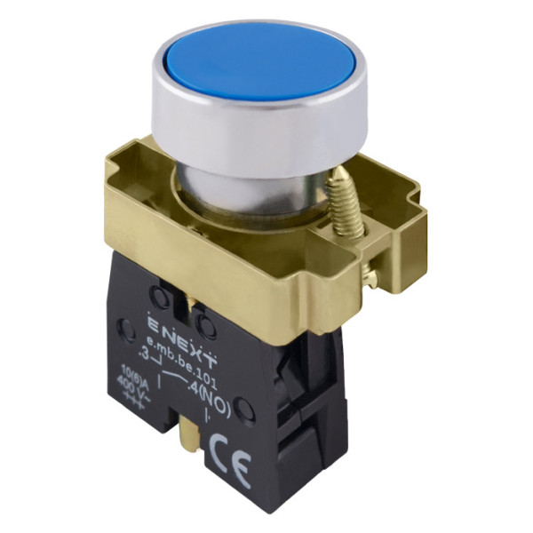 Плоская кнопка E.Next e.mb.ba61 1NO синяя (p0810109)