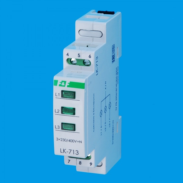 Сигнальна лампа F&F LK-713G 3х400/230В+N - фото №5