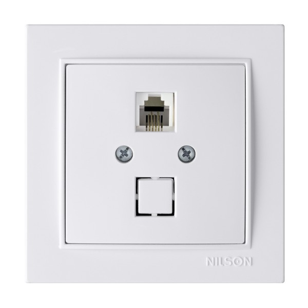 Розетка Nilson Thor біла ТВ телефонна ( 27111040 )
