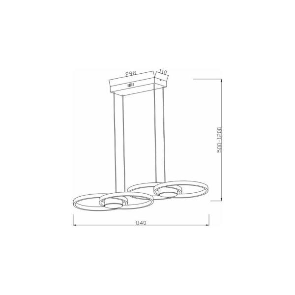 Підвісний світильник Reality 336301-30 Audia Led 1x48W 4000K 3840Lm IP20 Bl - фото №2