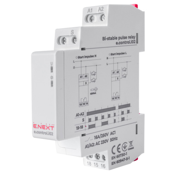 Імпульсне реле E.Next e.control.i02 16A 230В (i0310040)