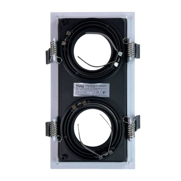 Світильник точковий Violux AMSTERDAM-2L GU10 IP20 біло-чорний ( 132201 ) - фото №3