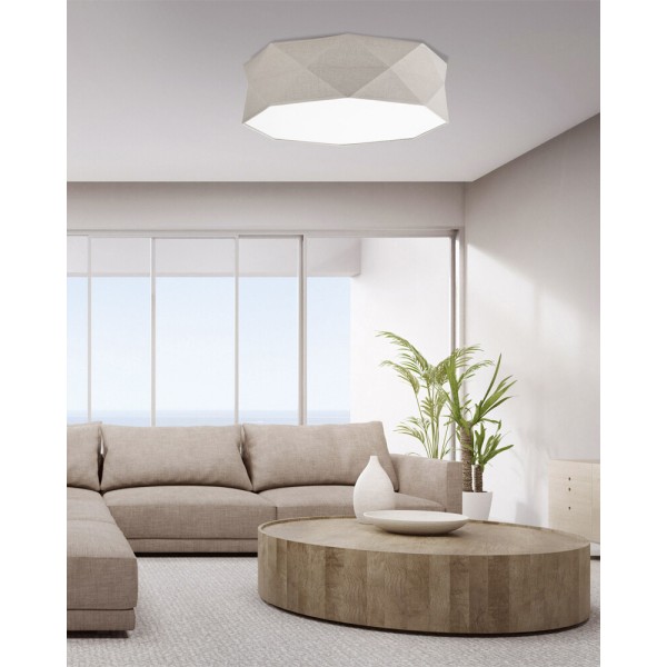 Люстра TK Lighting 6195 Kantoor E27 4x15W IP20 бежева - фото №1