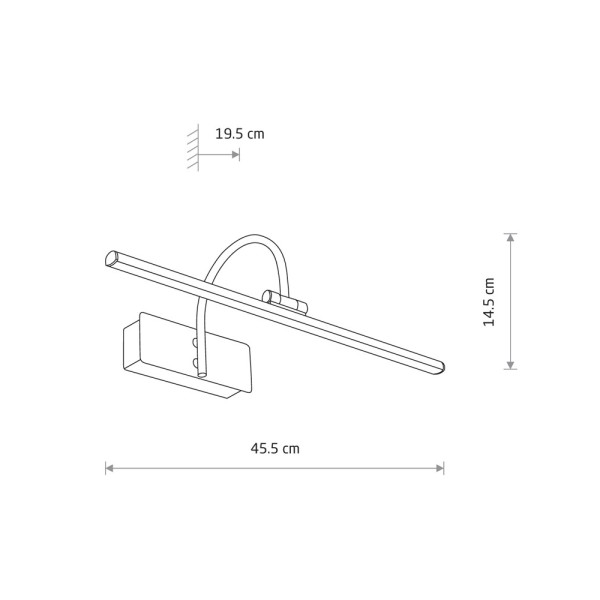Подсветка для картин, бра, настенный светильник Nowodvorski 8168 Giotto LED 1x9W 3000K 600Lm IP20 латунная - фото №3