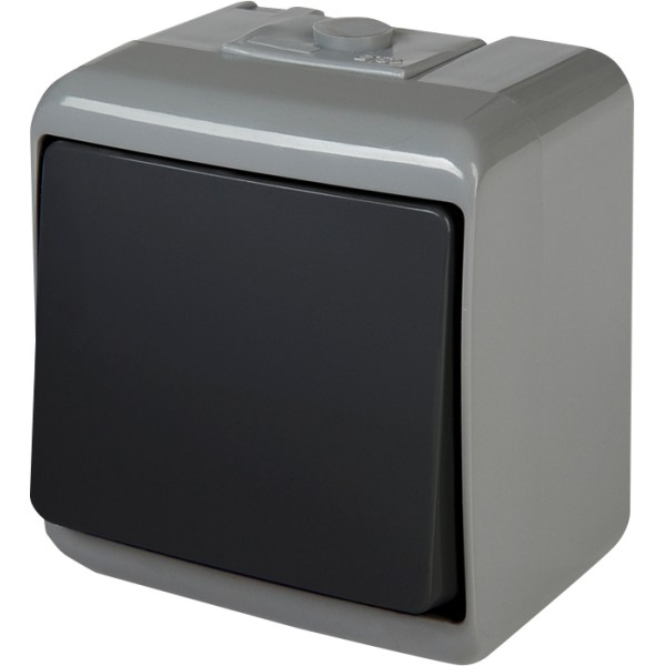 Выключатель 1-клавишный Eti Hermetics VHE-1-SRG IP54 серо-графитовый (4668096)