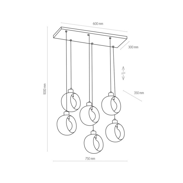 Підвісний світильник TK Lighting 2746 Cyklop white - фото №3