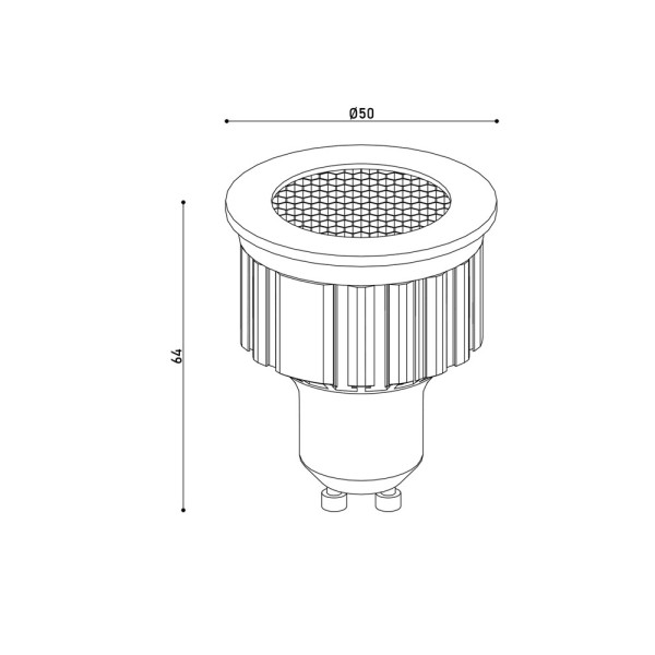 Светодиодная лампочка Kloodi KDGU10-HC 5WCOB 3K 36D BK DIM GU10 450Lm IP20 - фото №4