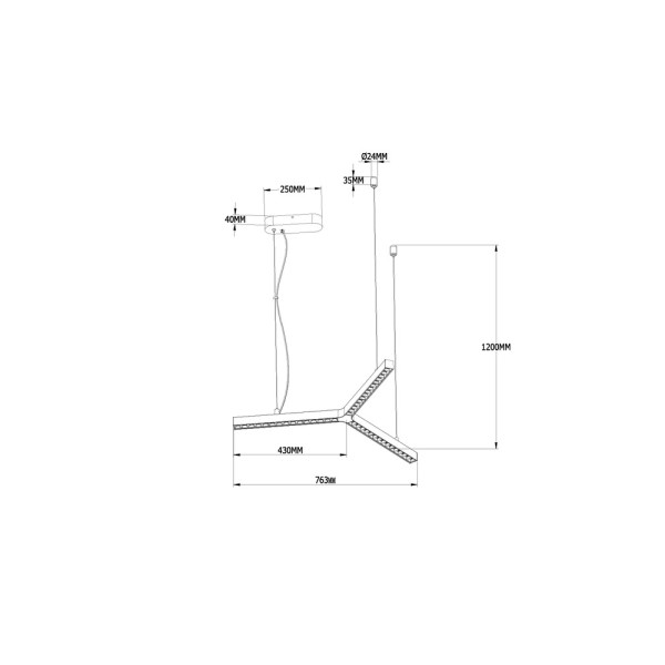 Підвісний світильник, люстра Mj-Light MJ18001 Ekzo LED 1x32W 4000K IP20 - фото №2