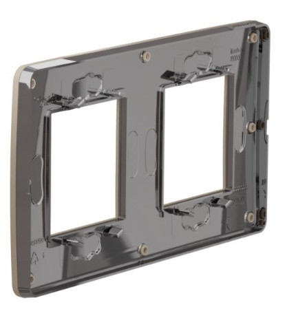 Двопостова рамка Schneider Electric NU280428 (пісочний/антрацит) - фото №4
