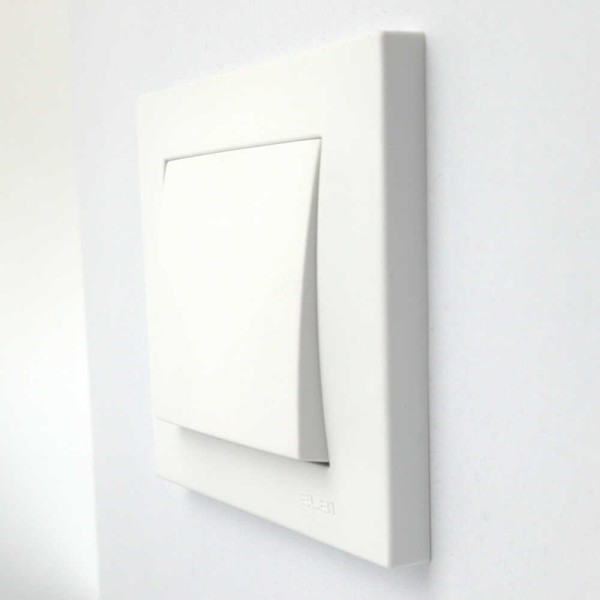 Вимикач EL-BI VEGA білий мат 1-кл ( 510-016200-200 ) - фото №2