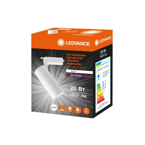 Трековый светильник Ledvance 4099854269509 Eco Track Spot LED 1x20W 4000K 1800Lm IP20 белый - фото №3