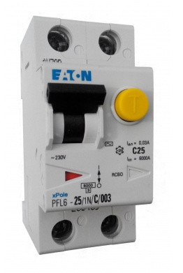 Диф.автомат Eaton (Moeller) PFL6-10/1N/C/003