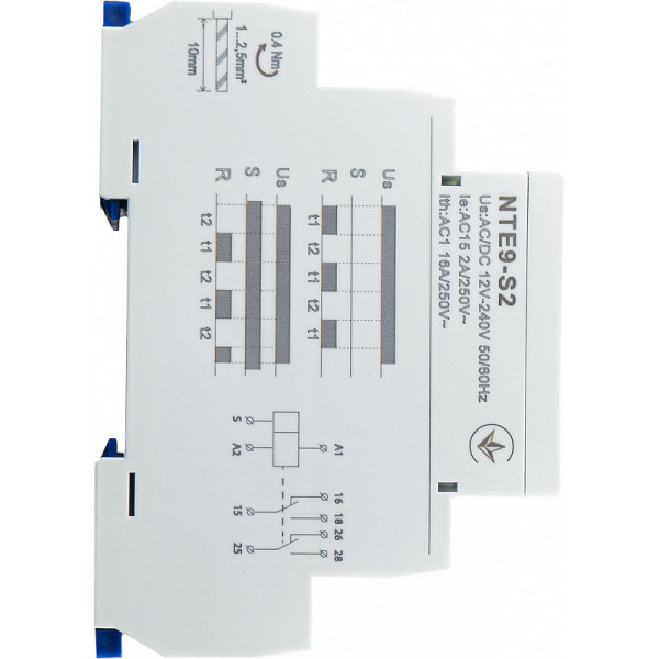 Реле часу асиметричного циклу Аско-Укрем NTE9-S2 2×SPDT (A0010240008) - фото №4