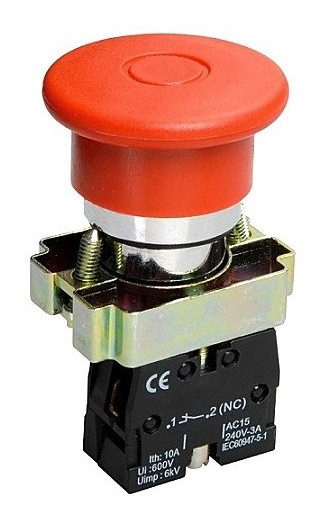 Аварийная кнопка «грибок» TNSy XB2-BT42 1NC с фиксацией красная (TNSy5500290)