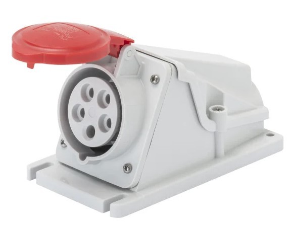 Стационарный разъем 90° GEWISS IP44 3P+N+T 16A 400В (GW62482)