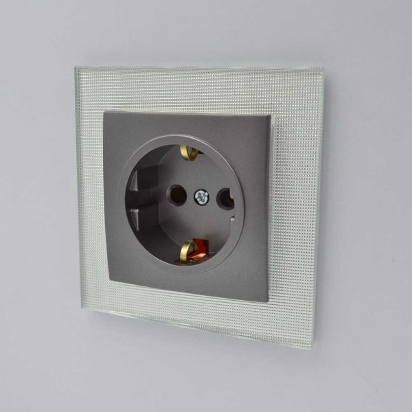 Розетка Nilson Touran антрацит 1-на з заземленням ( 24161017 ) - фото №7