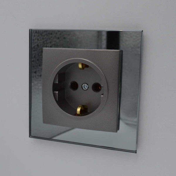 Розетка Nilson Touran антрацит 1-на з заземленням ( 24161017 ) - фото №8