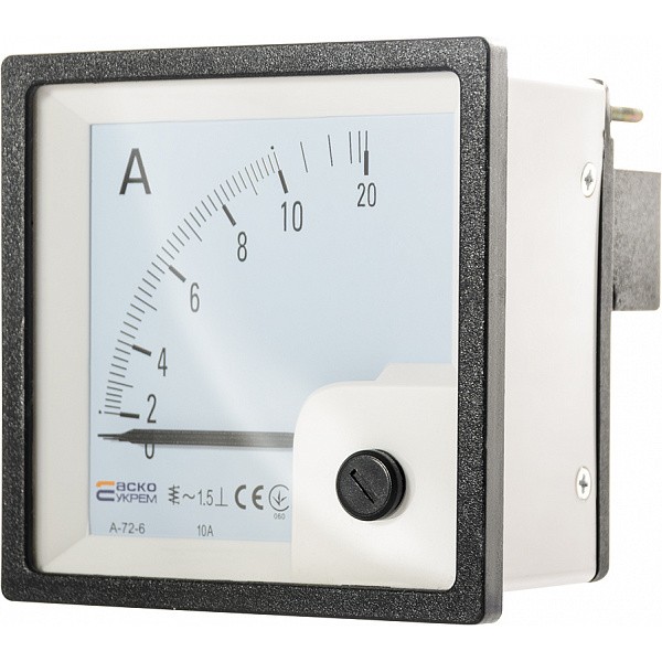 Амперметр прямого включения Аско-Укрем 10А АС 72х72мм (A-72-6) (A0190010060) - фото №1