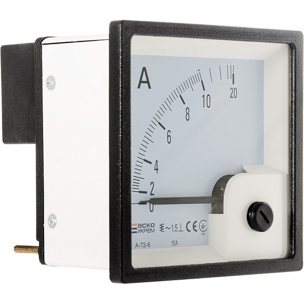 Амперметр прямого включения Аско-Укрем 10А АС 72х72мм (A-72-6) (A0190010060) - фото №3