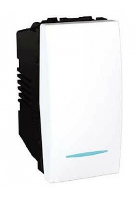 Перемикач 1-клавішний із підсвічуванням (СХ.6) білий Schneider Electric