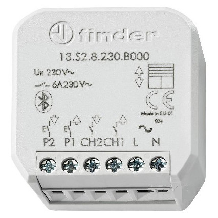 Радиореле для жалюзов Finder 2NO 6A 230В AC 2 канала (13S28230B000)