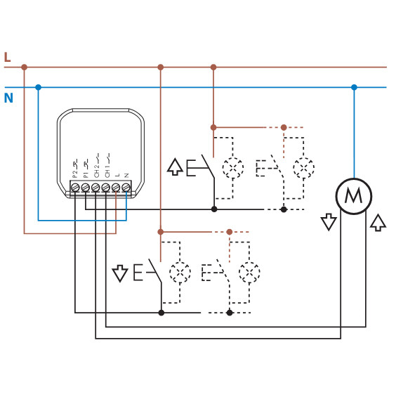 Радиореле для жалюзов Finder 2NO 6A 230В AC 2 канала (13S28230B000) - фото №1