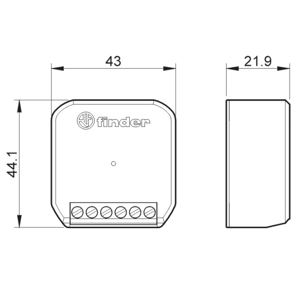 Радиореле для жалюзов Finder 2NO 6A 230В AC 2 канала (13S28230B000) - фото №3