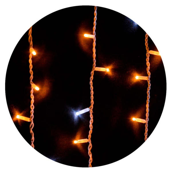 Белая уличная LED гирлянда Delux EN ICICLE 108LED (90015179) 2x1м 27 мигающих белых диодов IP44