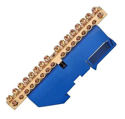 Ізольована шина TNSy «N» ШЛІ8х12-18 на DIN-рейку синя (TNSy5503122)