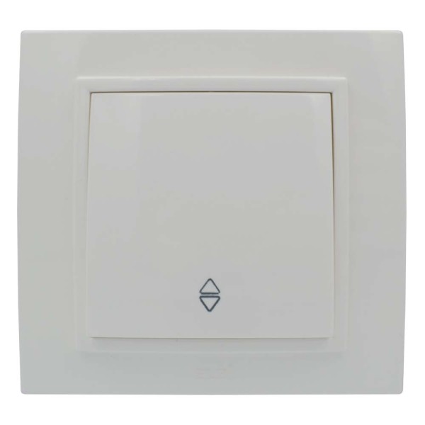 Вимикач ELBI ZENA білий 1кл прохідний без рамки ( 609-010200-209 ) - фото №1