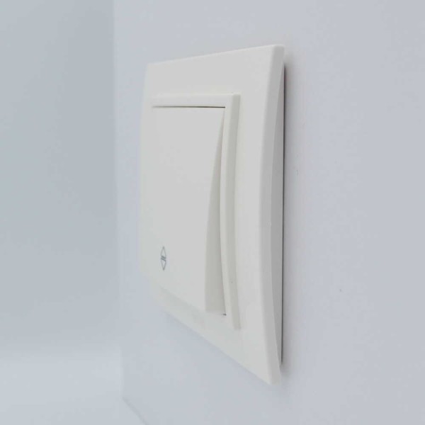 Вимикач ELBI ZENA білий 1кл прохідний без рамки ( 609-010200-209 ) - фото №2