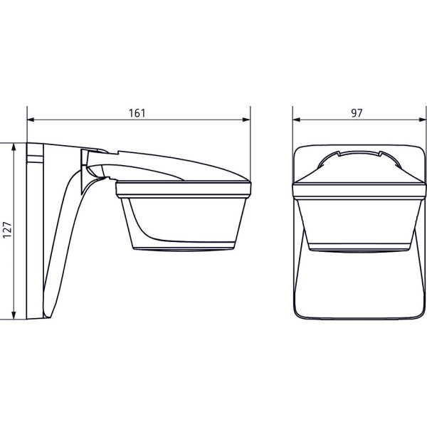 Датчик движения Theben Luxa P300 KNX BK 1с-60мин 300° IP55 (черный) - фото №3